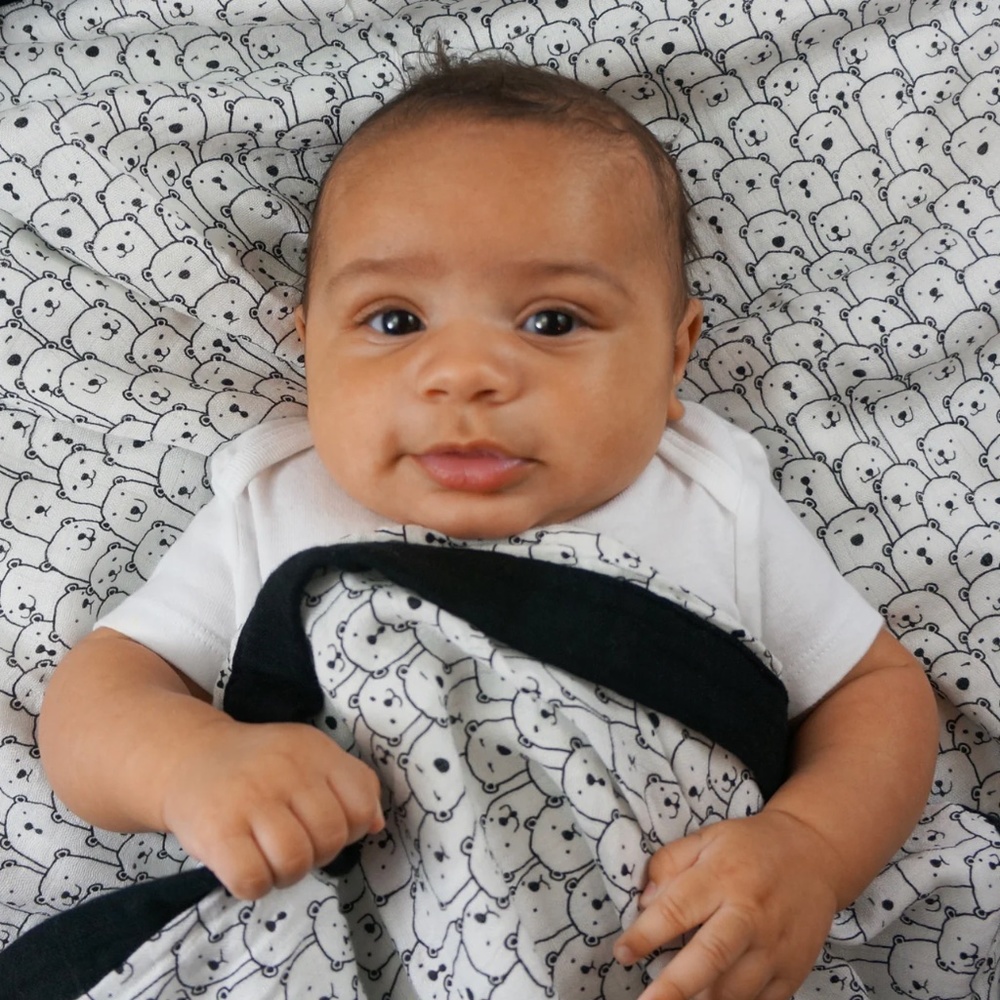 Bears Triple Layer Swaddle Blanket by Bambino Land
